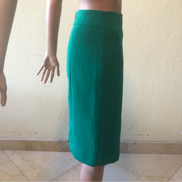 The Limited Women’s Size 4 Emerald Green Pencil Dress Skirt Back Zip Knee-High - Picture 4 of 16